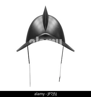 Mittelalterliche Ritter Spanisch Morion Helm Stockfoto