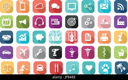 Bunte universelle Symbole Stock Vektor