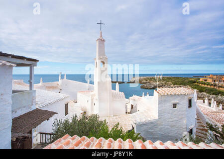 Spanien Balearen Insel Menorca, alte Fischerdorf Binibeca Stockfoto