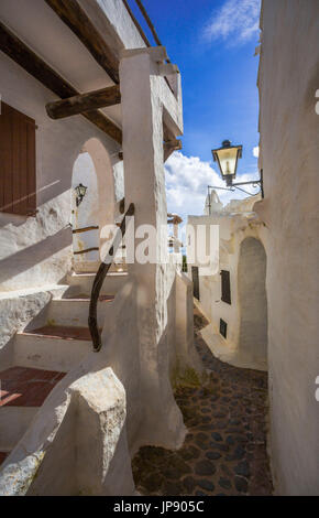 Spanien, Balearen Insel Menorca, alte Binibeca Fischerdorf Stockfoto