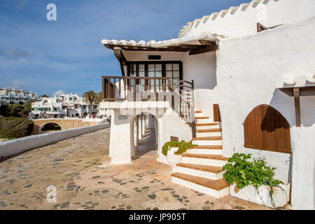 Spanien, Balearen Insel Menorca, alte Binibeca Fischerdorf Stockfoto