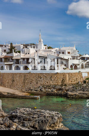Spanien, Balearen Insel Menorca, alte Binibeca Fischerdorf Stockfoto