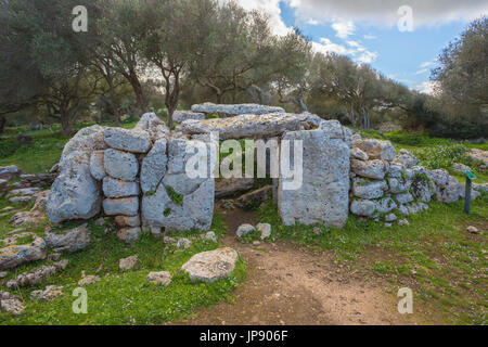 Spanien, Balearen Insel Menorca, Talati de Dalt, prähistorische Funde, Stockfoto