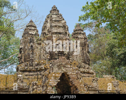 Nordtor von Angkor Thom, Angkor archäologischer Park, Stockfoto