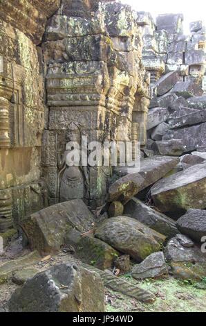 Tempelruinen bei Preah Kahn, Angkor archäologischer Park, Stockfoto