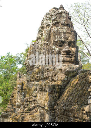 Gopura, Nordtor von Angkor Thom, Angkor archäologischer Park, Stockfoto