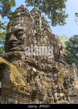 Nordtor von Angkor Thom, Angkor archäologischer Park, Stockfoto