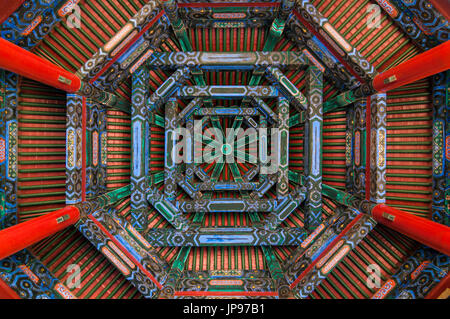 Decke, die geräumigen Pavillon, der Sommerpalast, Peking, China Stockfoto
