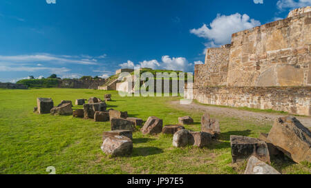 Ruinen von Monte Albán, Oaxaca, Mexiko Stockfoto