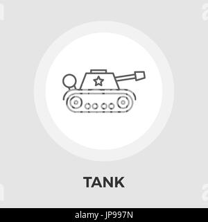 Tank-Spielzeug-Icon-Vektor. Flach-Symbol auf dem weißen Hintergrund isoliert. Editierbare EPS-Datei. Vektor-Illustration. Stock Vektor