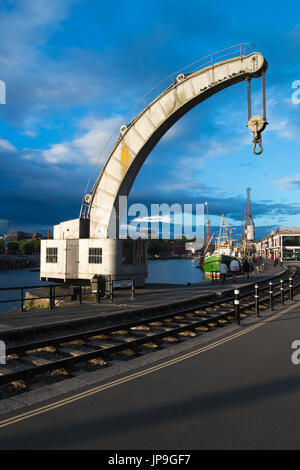 BRISTOL: Fairbairn Dampf Kran auf die Habrbourside. Stockfoto