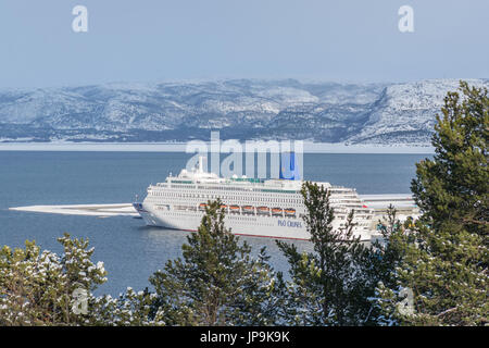 MV Oriana Kreuzfahrtschiff-Hafen Stockfoto