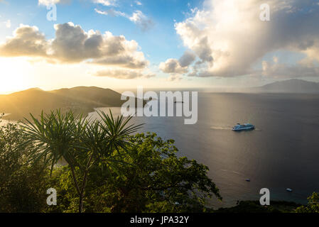 Insel der Heiligen während des Sonnenuntergangs, Guadeloupe Stockfoto