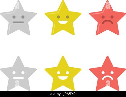 Vektor-Stern-Symbol legen Sie in 2 verschiedenen Stil. Moderne flach-Rating-Symbole. Stock Vektor