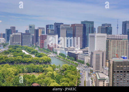 Japan, Tokyo City Bezirk Marunouchi Skyline Stockfoto