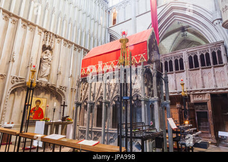 England, Hertfordshire, St. Albans, St. Albans Kathedrale und Abteikirche, der Schrein von St.Alban Stockfoto