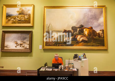 England, Kent, Canterbury, die Beaney Institut Public Library und Museum, die Kunstgalerie Garten Zimmer Stockfoto