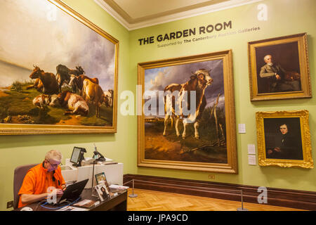 England, Kent, Canterbury, die Beaney Institut Public Library und Museum, die Kunstgalerie Garten Zimmer Stockfoto