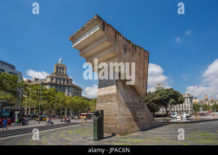 Spanien, Katalonien, Barcelona City, Catalunya Square, Francesc Macia Denkmal Stockfoto