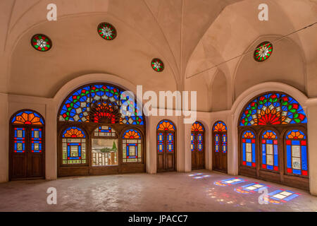 Iran, Kashan, in der Nähe von Alavi Street, traditionelle Tabatabei Stadthaus Stockfoto