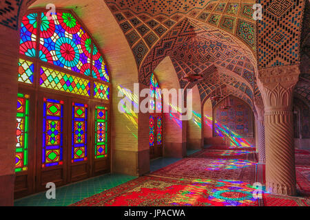 Iran, Shiraz Stadt, Mmasjed-e, Nasir al-Molk Moschee Stockfoto