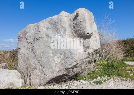 England, Dorset, Portland, Tout Steinbruch Skulpturenpark Stockfoto