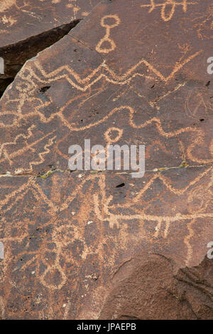 Schmierer Petroglyphen, Lakeview Bezirk Bureau of Landmanagement, Oregon Stockfoto