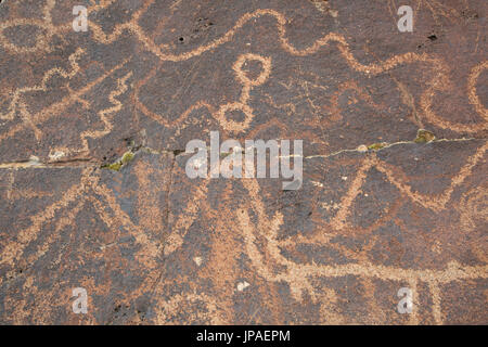 Schmierer Petroglyphen, Lakeview Bezirk Bureau of Landmanagement, Oregon Stockfoto