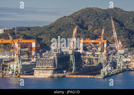 Japan, Kyushu, Nagasaki City, Nagasaki Werften Stockfoto