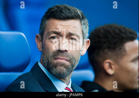 Rangers FC Manager Pedro Caixinha auf der Trainerbank Bild Dean Atkins Stockfoto