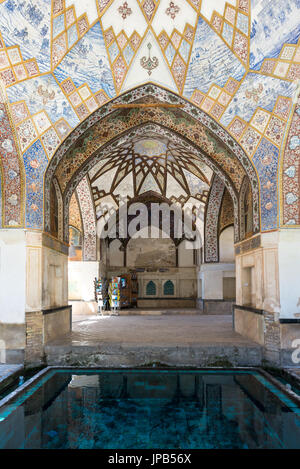 KASHAN, IRAN - 25. August 2016: Fin Garten - eines der UNESCO-Welterbestätten Stockfoto