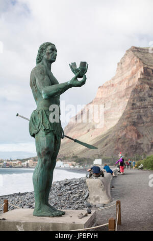 Statue von Hautacuperche, Valle Gran Rey, La Gomera, Spanien Stockfoto