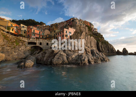 Europa, Italien, Ligurien, Cinque Terre, La Spezia-Bezirk. Manarola Stockfoto