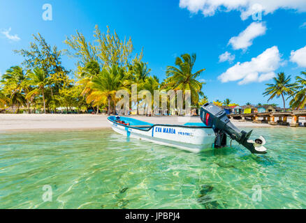 Mano Juan, Saona, East National Park (Parque Nacional del Este), Dominikanische Republik, Karibik. Stockfoto