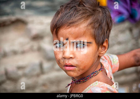 Asien, Rajasthan, Indien. Porträt eines indischen Kindes. Stockfoto