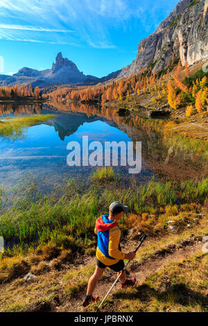 Becco di Mezzodi in der Föderation See, Dolomiten, Trentino Alto Adige Italien Europa Stockfoto