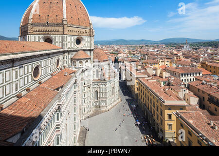 Die alten Duomo di Firenze gebaut mit mehrfarbigem Marmor Platten und Brunelleschi Dom Florenz Toskana Italien Europa Stockfoto