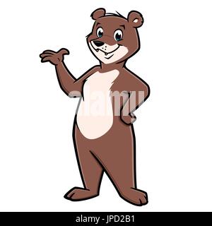 Vektor-Illustration eines glücklichen Bären für Design-element Stock Vektor