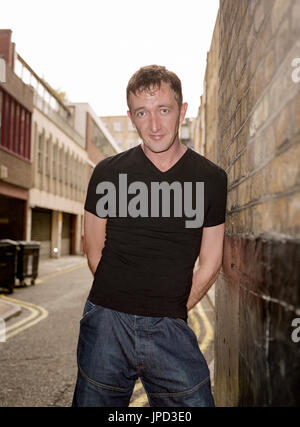 Ralph Ineson ein englischer Schauspieler, die in Game of Thrones gespielt hat, fotografiert die Office & Harry Potter in London, England. Stockfoto