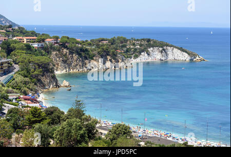 Strand "le Ghiaie" in der Nähe von Portoferraio, Elba Island, Toskana, Italien Stockfoto