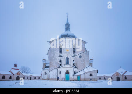 Europa, Tschechische Republik, Tschechien, Žďár nad Sázavou Zelená Hora, Wallfahrt Kirche des Heiligen Johannes von Nepomuk, Poutní Kostel Svatého Jana Nepomuckého, UNESCO Stockfoto