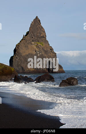 Schwarzer Sand Strand Reynisfjara Stockfoto