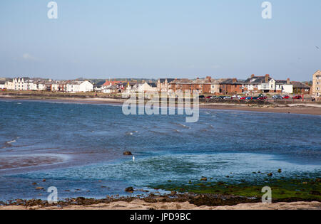 Der Strand von Prestwick an einer ruhigen aber sonniger Frühlingstag Ayrshire, Schottland Stockfoto