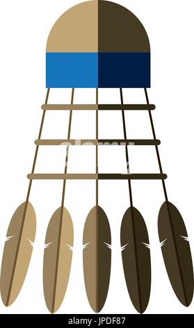 Badminton von Vogelfedern Sportgeräte Stock Vektor