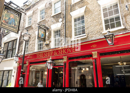 Das Schiff und Schaufel Public House auf Craven Passage, London, WC2, UK Stockfoto