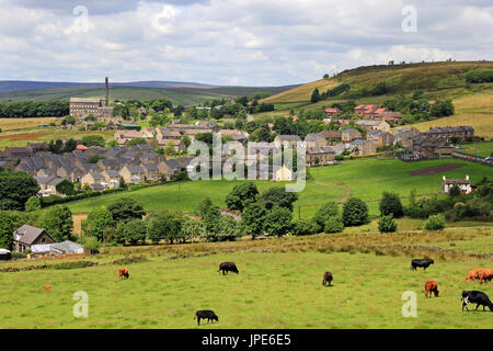 Walliser Dorf der Altstadt, über Hebden Bridge, West Yorkshire Stockfoto