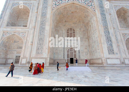 Asien, Indien, Uttar Pradesh, Agra Bezirk. Taj Mahal Stockfoto