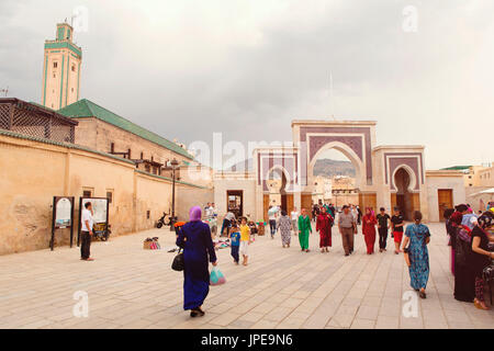 Nordafrika, Marokko, Fes Bezirk, Medina von Fes. R'Sif Square. Stockfoto