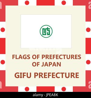 Flagge der japanischen Präfektur Gifu Stock Vektor