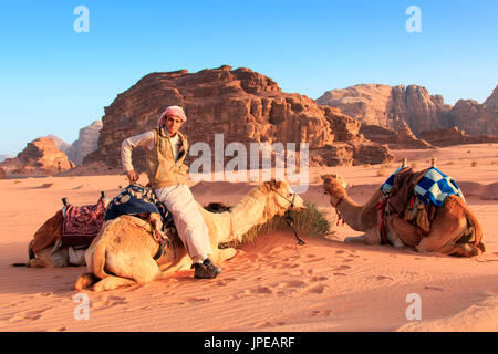 Die Beduinen der Wüste Wadi Rum, Jordanien Stockfoto